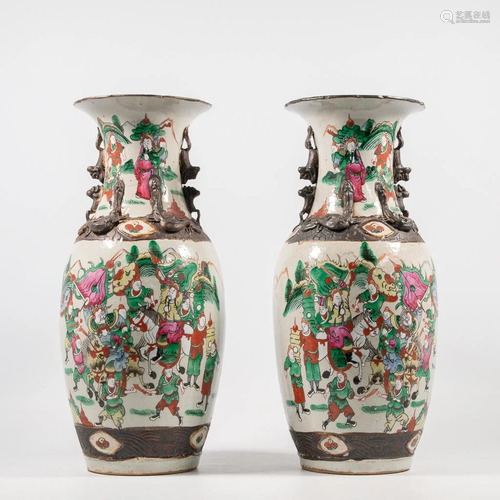 Pair of Chinese Nanking vases