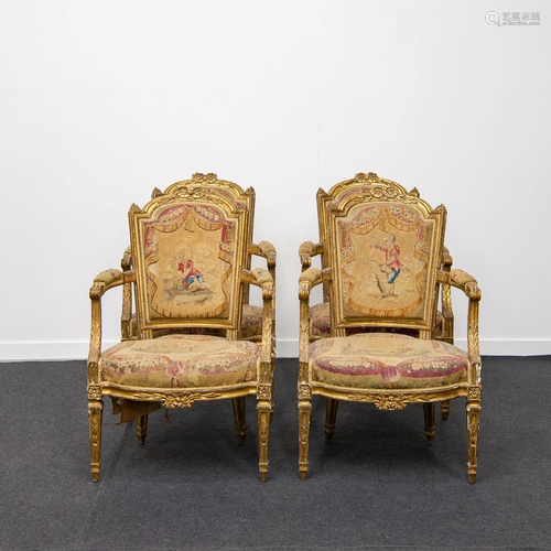 4 LXVI period armchairs