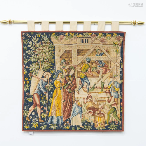 Tapestry with Medieval Scène