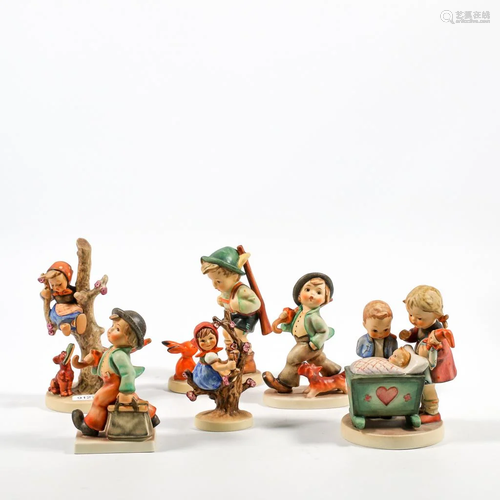 Collection of 6 Hummel statues.