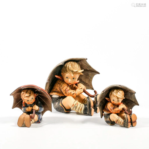 Collection of Hummel statues with Umbrella