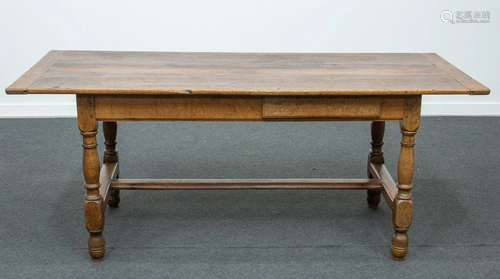 Farmer's Table, made of Oak with 2 drawers 19th Century