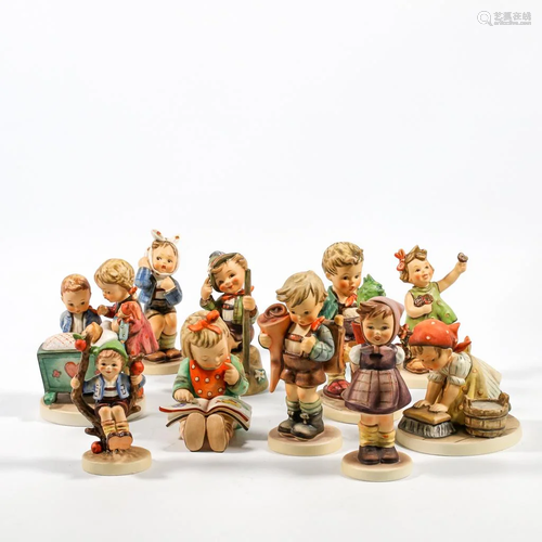 Collection of 10 hummel statues