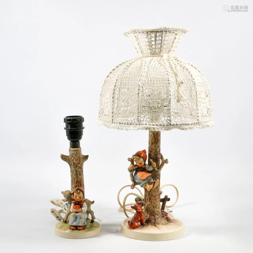 2 table lamps, Hummel