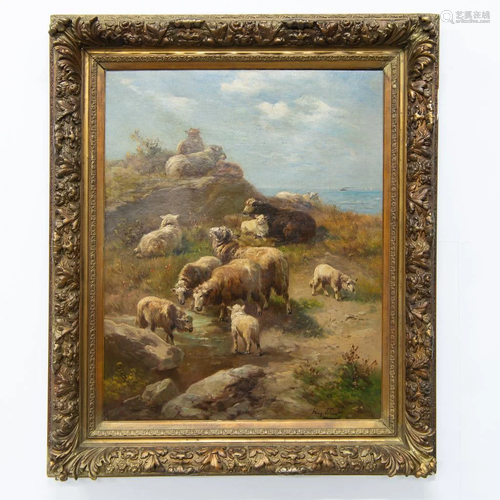 Henry SCHOUTEN (1857/64-1927), Flock of Sheep