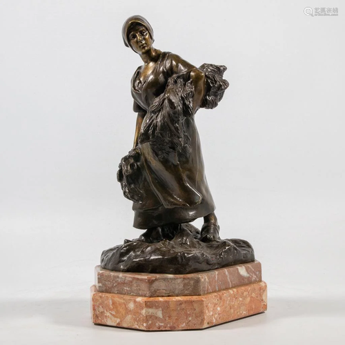 Jeanne CHATEIGNON, Return of Mowing, Bronze Statue