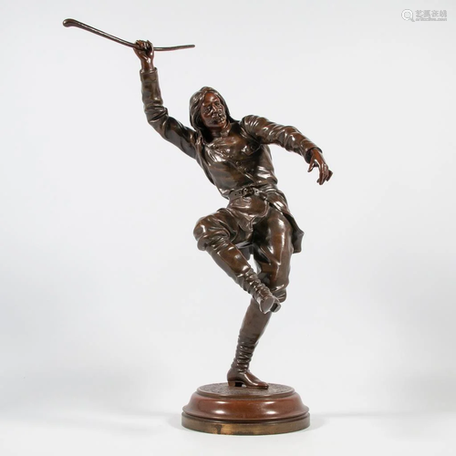 Georges Charles COUDRAY Dancing Cossack Bronze Figurine