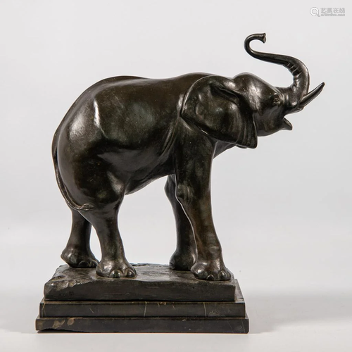 Statue of Elephant, Bronze, Ihlefled