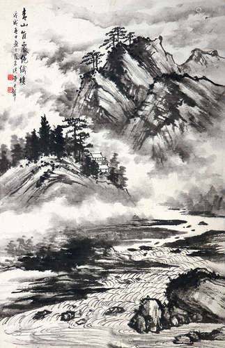 黄君璧 山水 纸本立轴