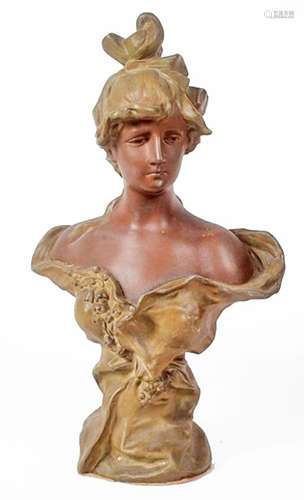 PAINTED METAL BUST