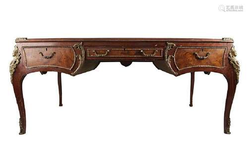 BRONZE MOUNTED MAHOGANY DESK