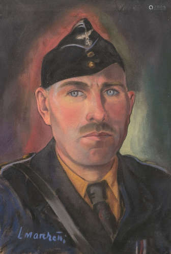 wohl Marchetti, L. (20. Jahrhundert), Portrait eines NS-Soldaten in Uniform,