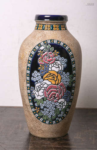 Amphora-Bodenvase aus Keramik (Unterbodenmarke wohl Slowenien, wohl 1950/60er Jahre),