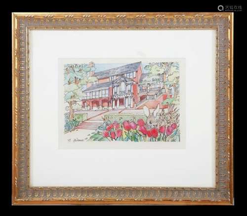 PRINT OF LANDSCAPE GARDEN AND HOME