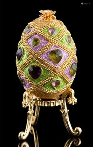 ART DECO JEWELED EGG