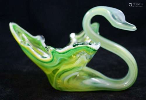 HAND BLOWN GLASS BOWL STYLE OF SWAN