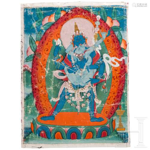 Außergewöhnliche Thangka, Tibet, 18./19. Jhdt.