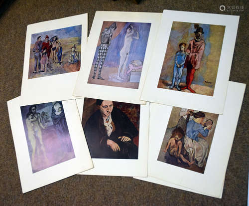 Packet of 14 coloured book plates after Picasso, all unframed (14)