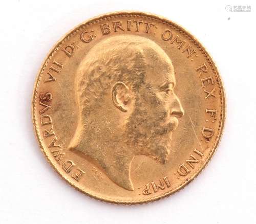 Edward VII gold half-sovereign, dated 1907