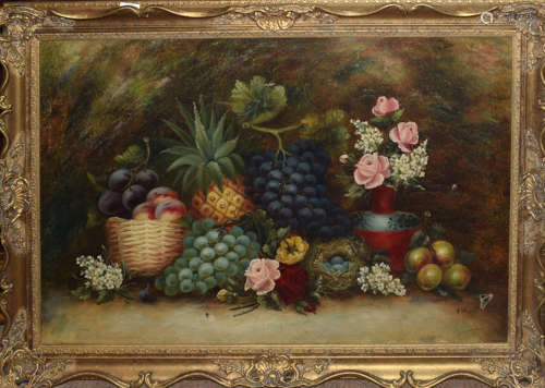 E Chester, Still Life Study, oil on canvas, signed lower right, 59 x 89cm