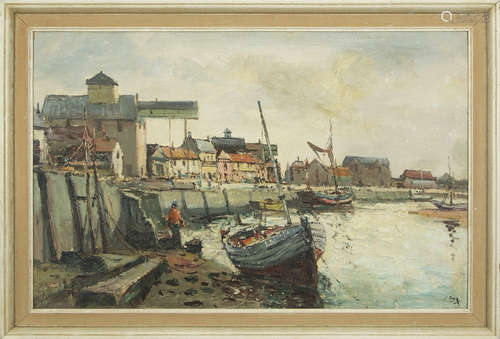 •AR Jack Cox (1914-2007), View of Wells, oil on board, signed lower right, 43 x 69cm