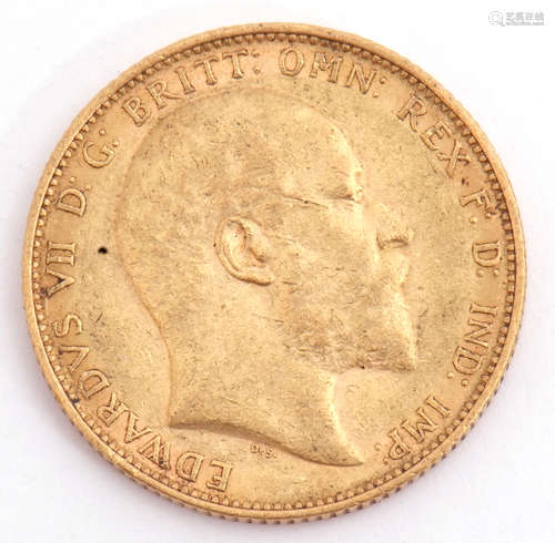 Edward VII gold sovereign dated 1903