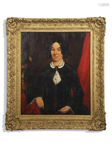 English School (19th century), Half-length portrait of a seated lady, oil on canvas, 73 x 61cm