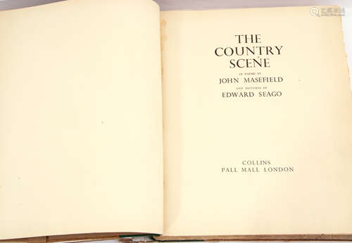 Edward Seago and John Masefield - The Country Scene, a book published by Collins, 1937, with dust