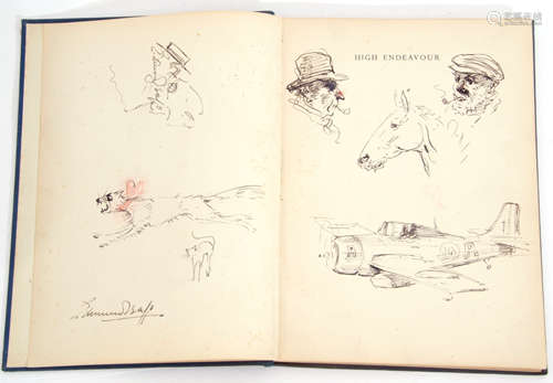 Edward Seago - High Endeavour, a book published by Collins, 1944, the first pages signed with some