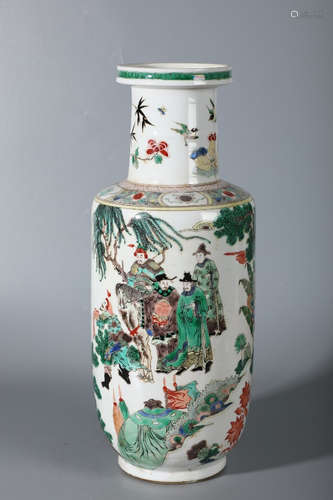 KANGXI MARK, CHINESE WUCAI VASE