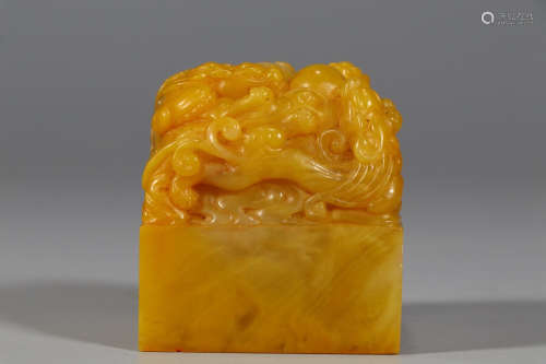 CHINESE SOAPSTONE SQUARED SEAL