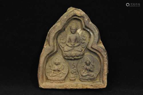 Statue of Three Tibetan Buddhas(Avalokitesvara ,Manjushri and Vajrapani ) ,Qing Dynasty