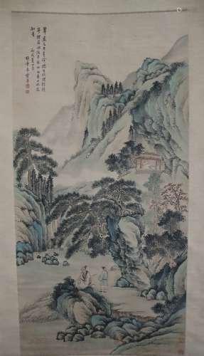 Landscape Painting and Calligraphy  by Zhu Henian  in the eighteenth century  ,Qing Dynasty