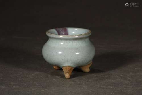 A Chinese Porcelain Jun Kiln Small Censer