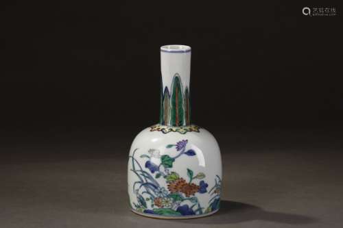 A Chinese Porcelain Doucai Zun Vase