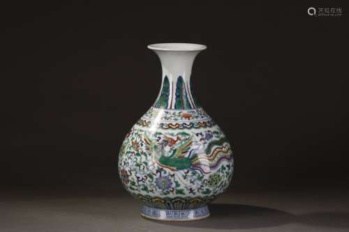 A Chinese Porcelain Doucai Yuhuchunping Vase