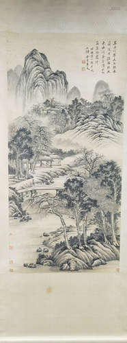 A Chinese Painting Of Landscape, Yao Shou Mark