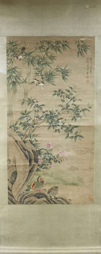 A Chinese Painting Of Floral&Bird, Chen Hongshou Mark