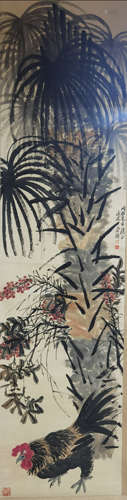 A Chinese Painting Of Floral&Bird, Qi Baishi Mark