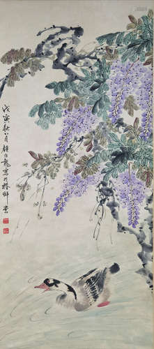 A Chinese Painting Of Floral&Bird, Yan Bolong Mark