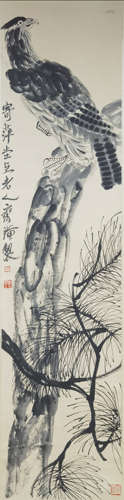 A Chinese Painting Of Eagle&Tree, Qi Baishi Mark