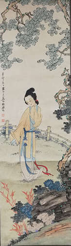 A Chinese Painting Of Figure, Xu Cao Mark