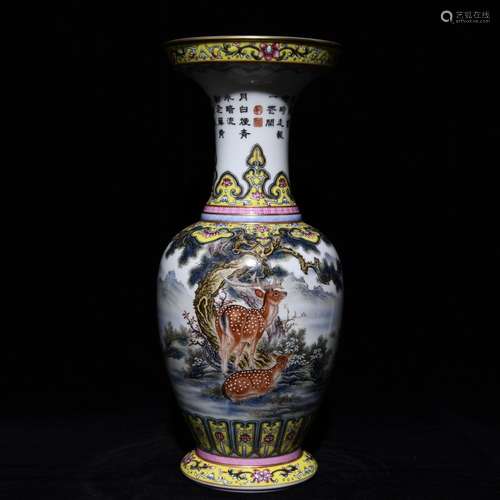 A Chinese Porcelain Famille Rose Vase