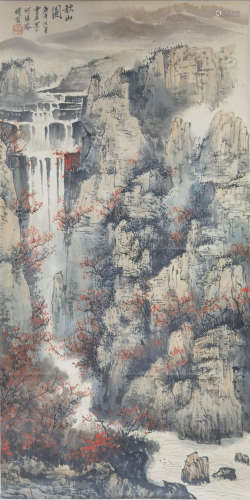 A Chinese Painting Of Landscape, Bai Xueshi Mark