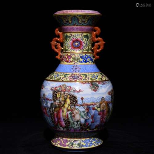 A Chinese Porcelain Enameled Vase