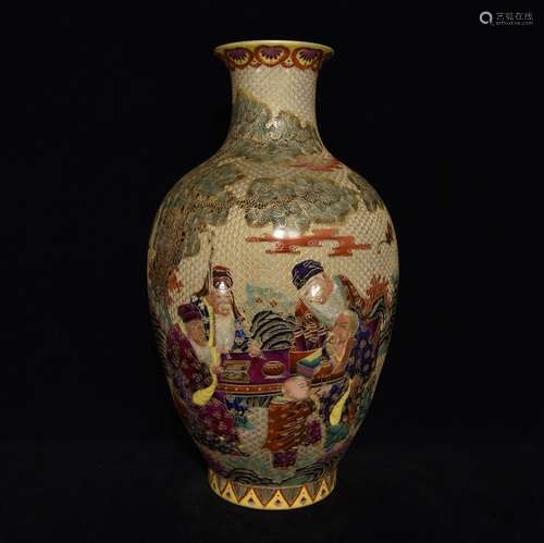 A Chinese Porcelain Figure-Story Vase