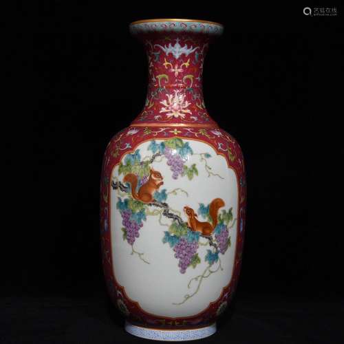 A Chinese Porcelain Famille Rose Vase