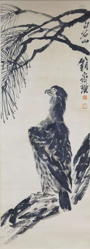 A Chinese Painting Of Eagle&Tree, Qi Baishi Mark