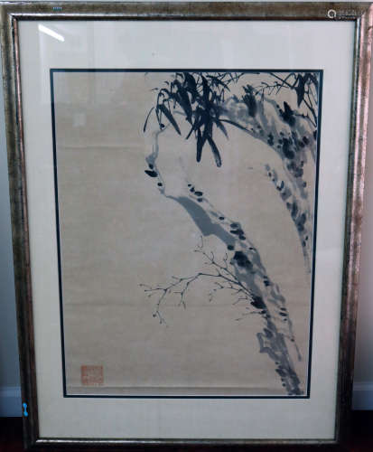A BAMBOO PATTERN PAINTING