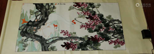 A GOOSE PATTERN PAINTING BY ZHAOQINGGUO
